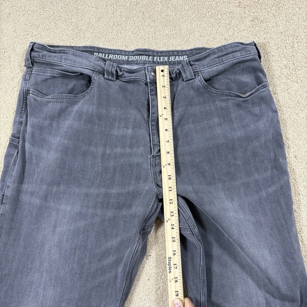 Duluth Trading Co Men's 42x34 Ballroom Double Flex Jeans Gray Denim Workwear
